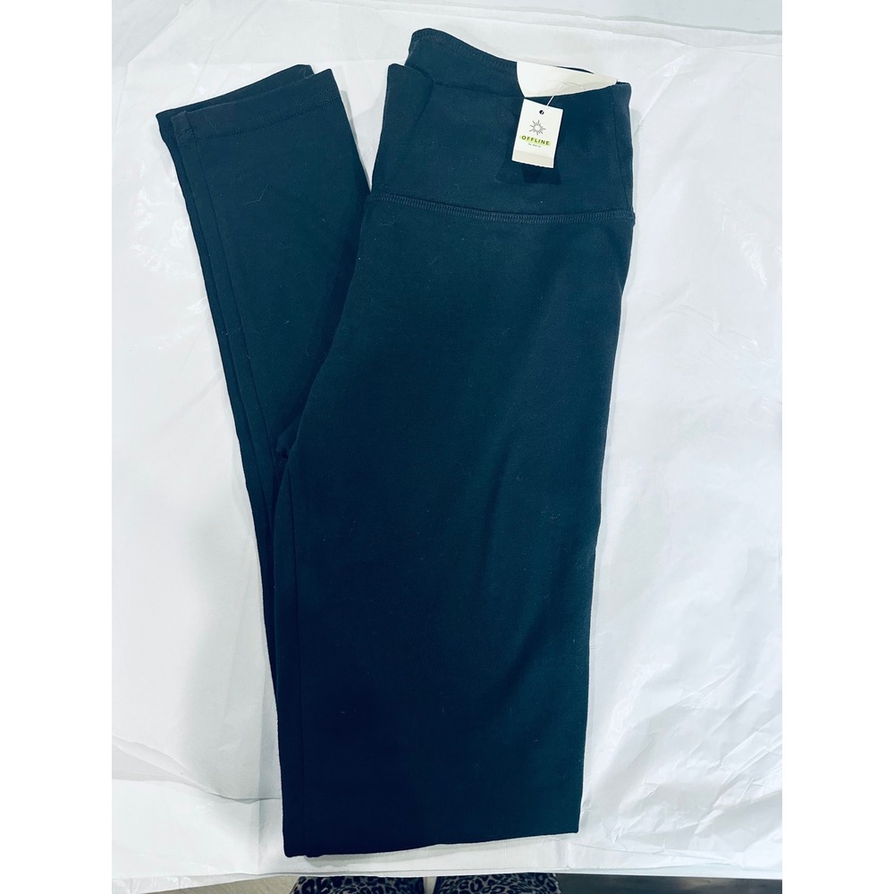OFFLINE by Aerie OG Leggings Black Regular Rise Long Inseam Small S Long NWT